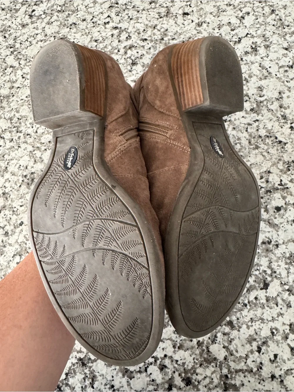 Dr. Scholl’s Janessa Taupe Memory Foam Ankle Boots 10M